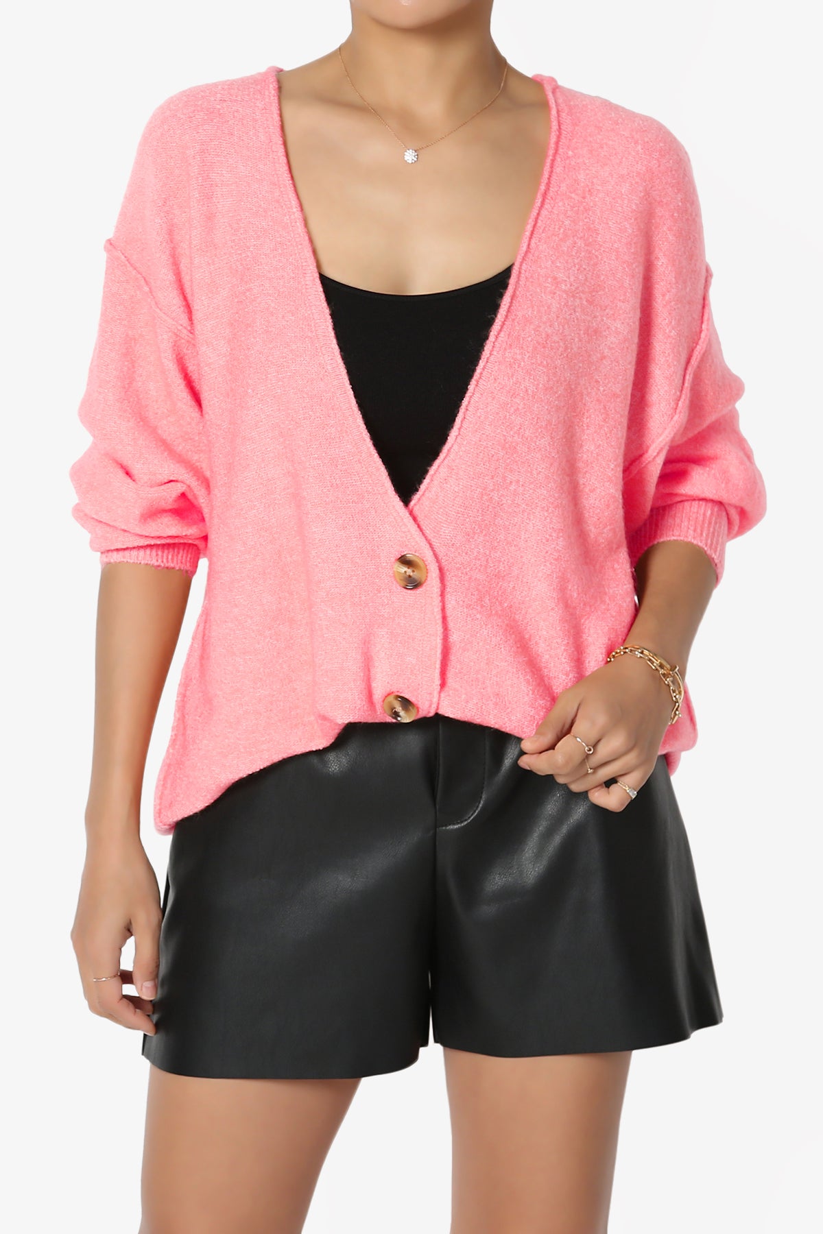 Taryn Loose Melange Knit Cardigan