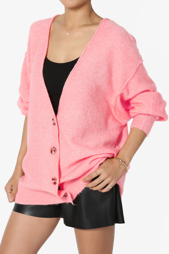 Taryn Loose Melange Knit Cardigan