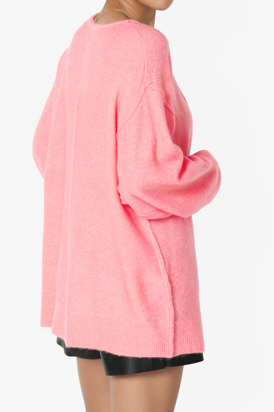 Taryn Loose Melange Knit Cardigan