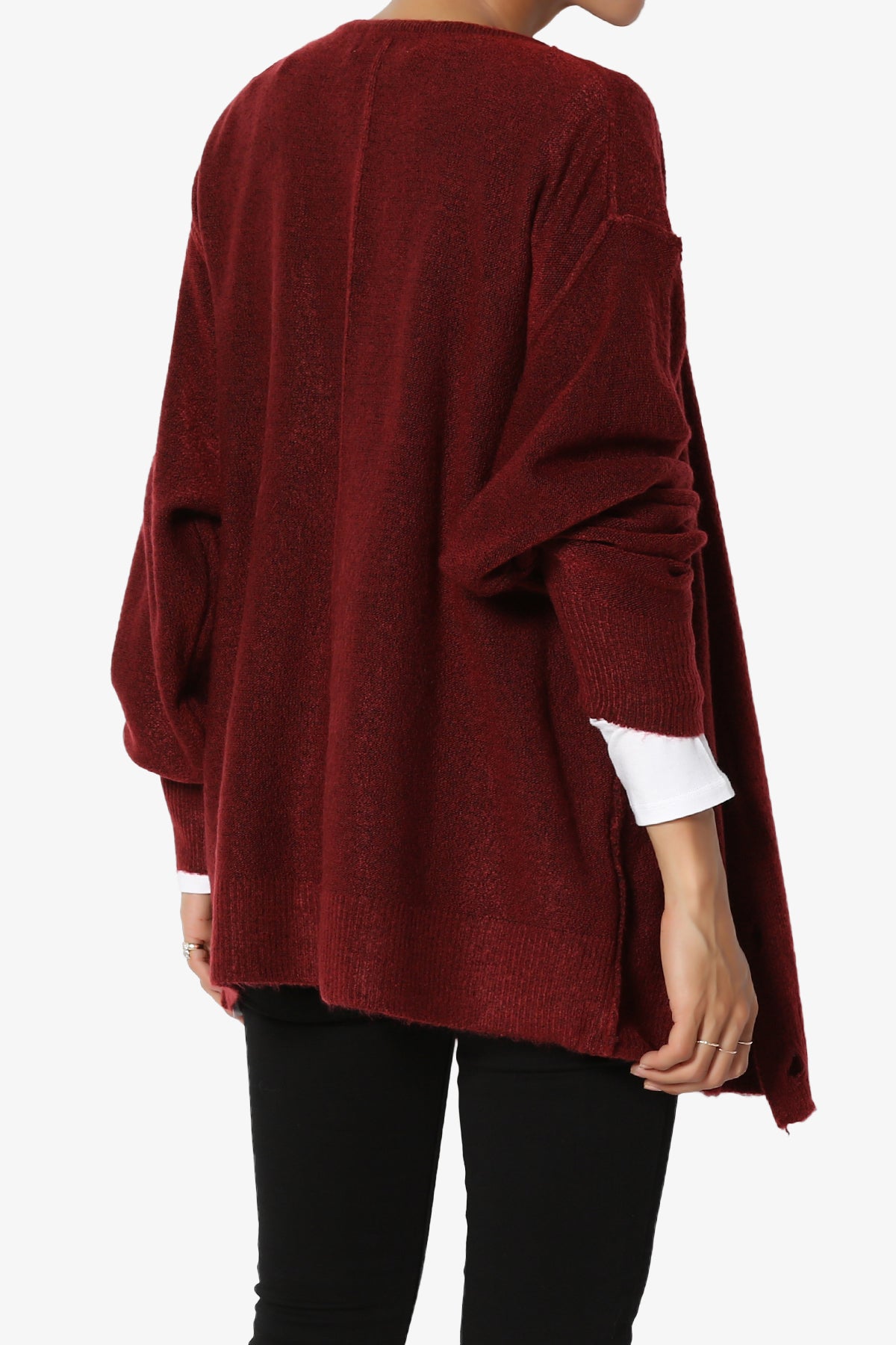 Taryn Loose Melange Knit Cardigan PLUS