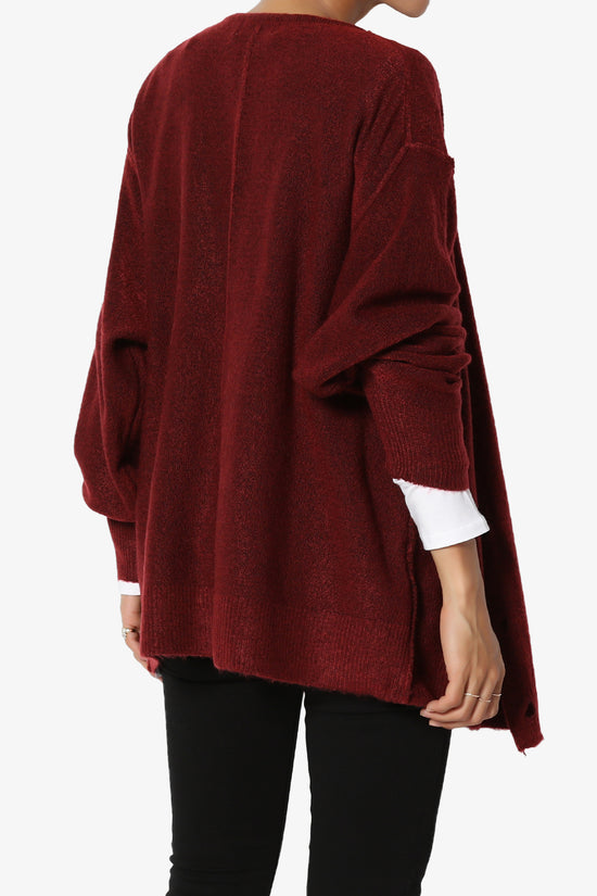 Taryn Loose Melange Knit Cardigan PLUS