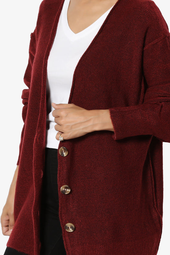 Taryn Loose Melange Knit Cardigan
