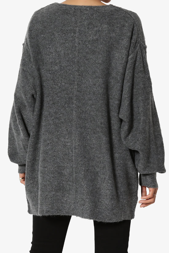 Taryn Loose Melange Knit Cardigan