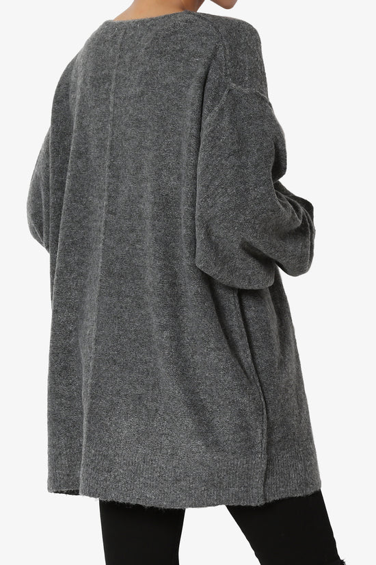 Taryn Loose Melange Knit Cardigan