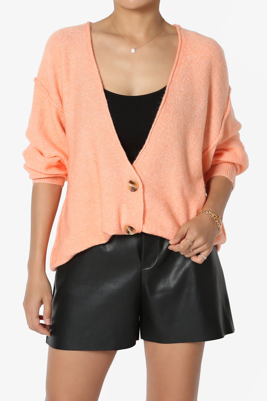 Taryn Loose Melange Knit Cardigan PLUS