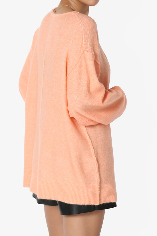 Taryn Loose Melange Knit Cardigan