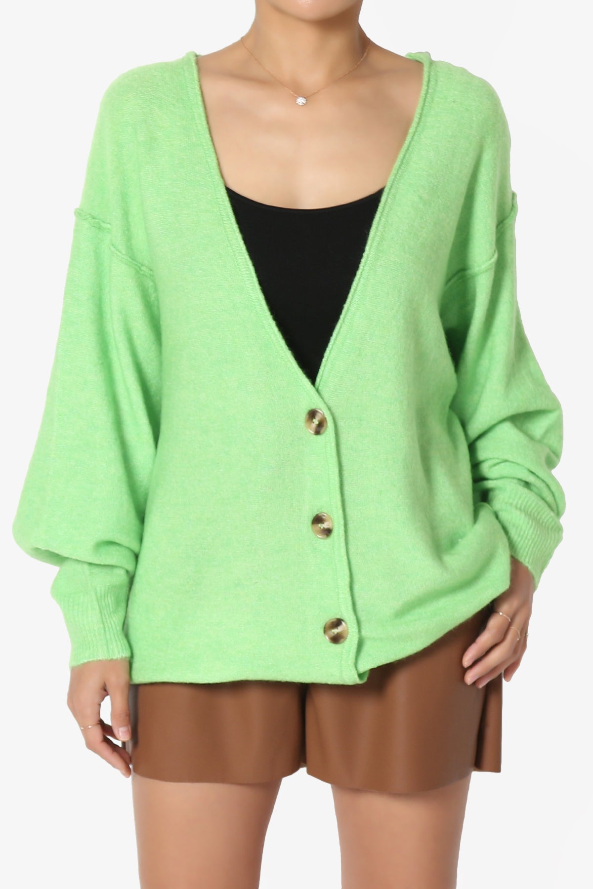 Taryn Loose Melange Knit Cardigan