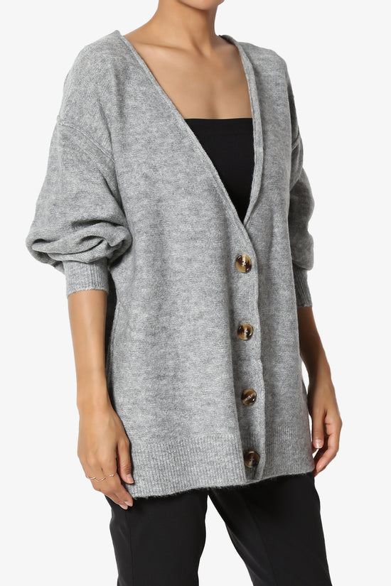 Taryn Loose Melange Knit Cardigan PLUS