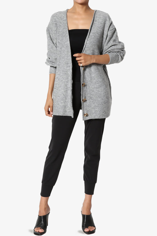 Taryn Loose Melange Knit Cardigan