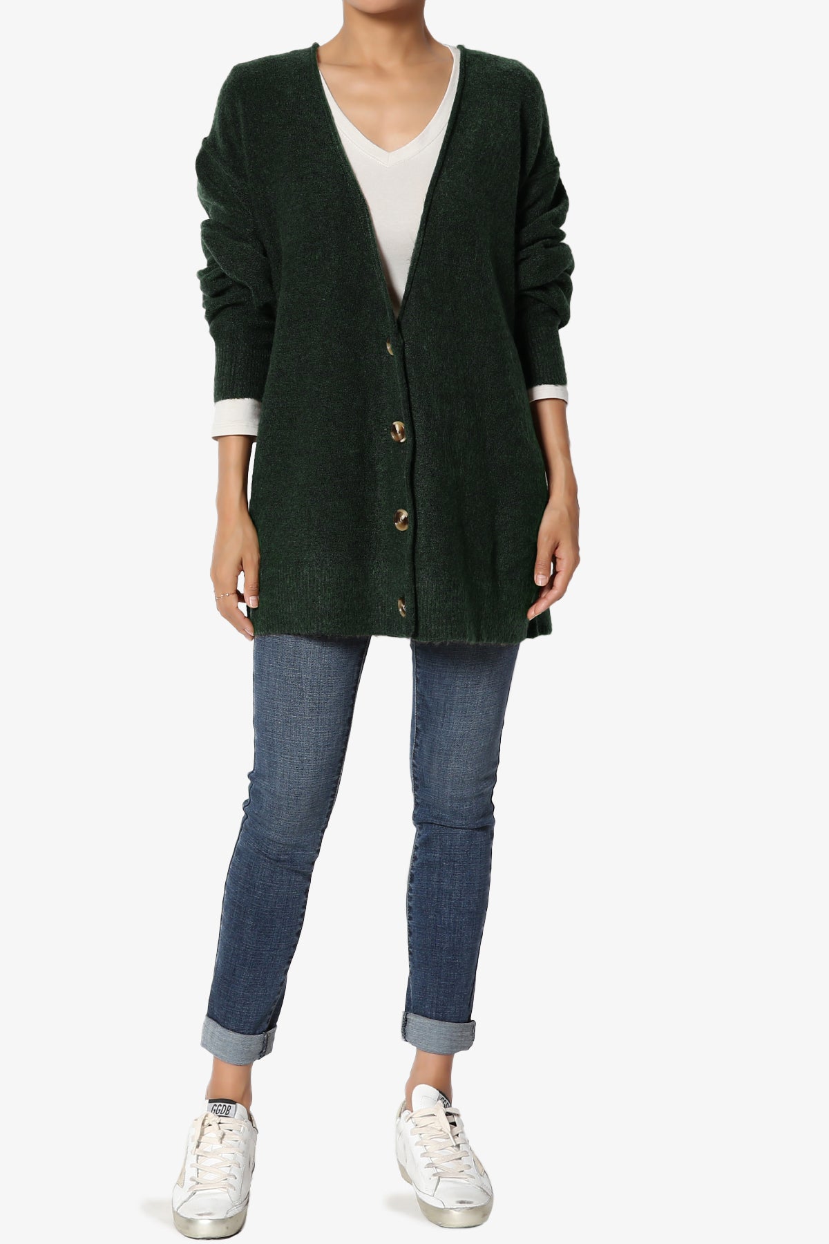 Taryn Loose Melange Knit Cardigan