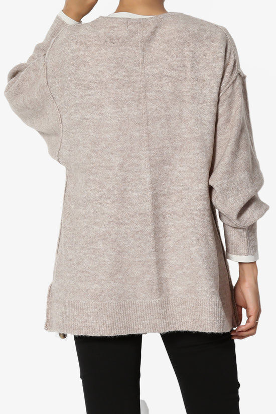 Taryn Loose Melange Knit Cardigan PLUS