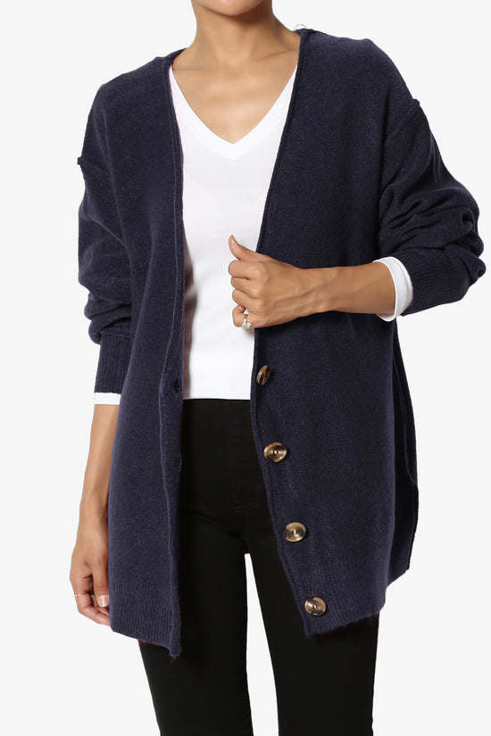 Taryn Loose Melange Knit Cardigan