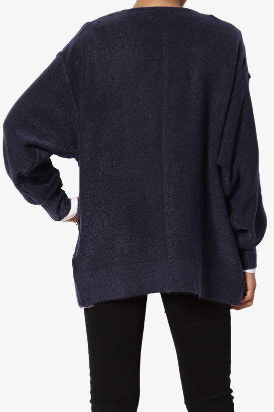 Taryn Loose Melange Knit Cardigan PLUS