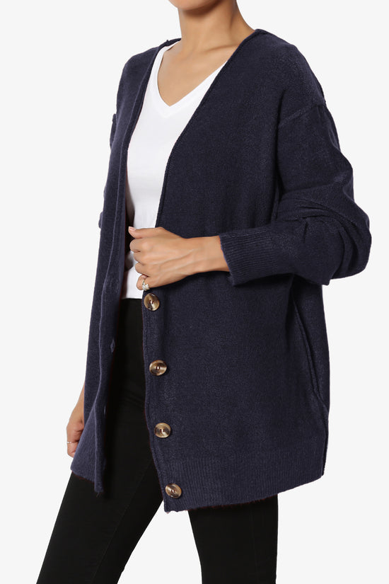 Taryn Loose Melange Knit Cardigan PLUS