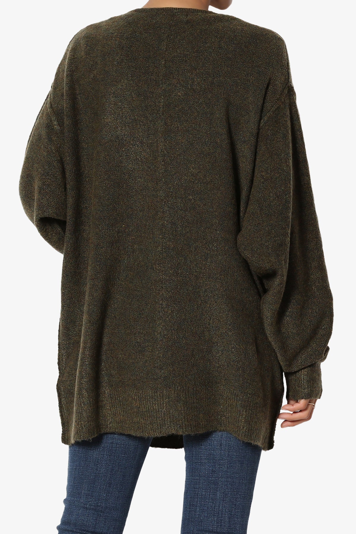 Taryn Loose Melange Knit Cardigan