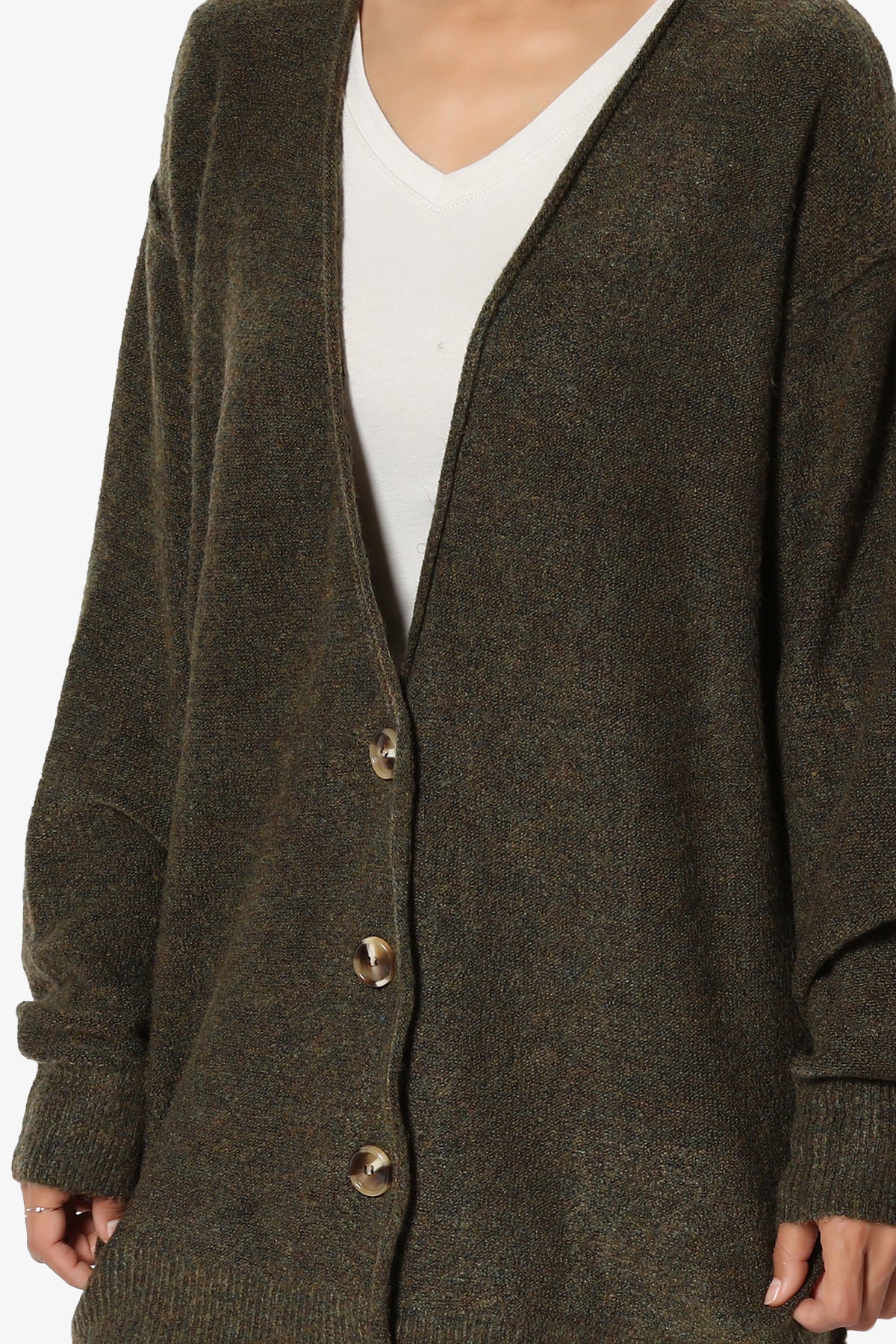 Taryn Loose Melange Knit Cardigan