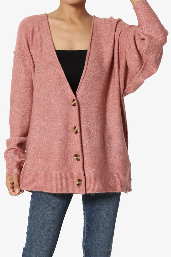 Taryn Loose Melange Knit Cardigan