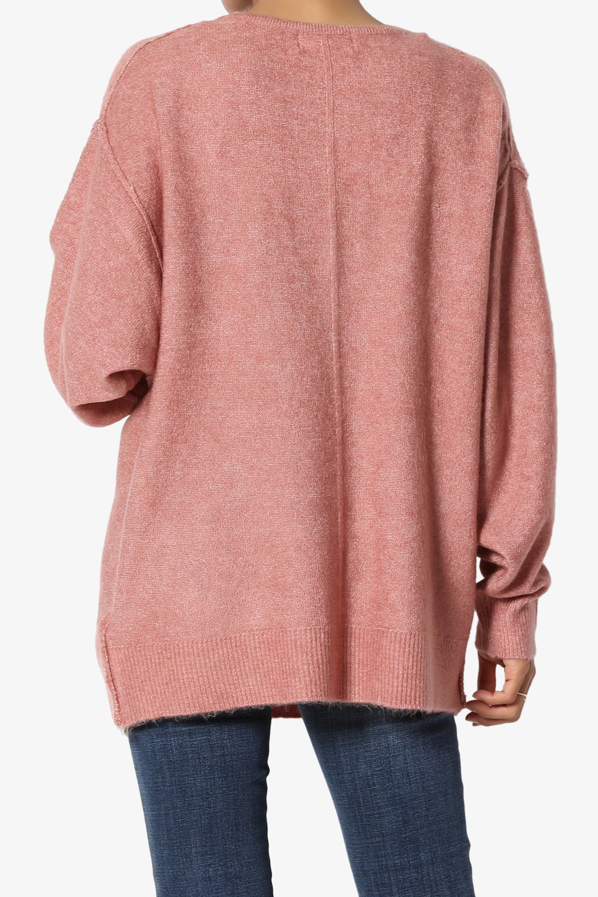 Taryn Loose Melange Knit Cardigan PLUS