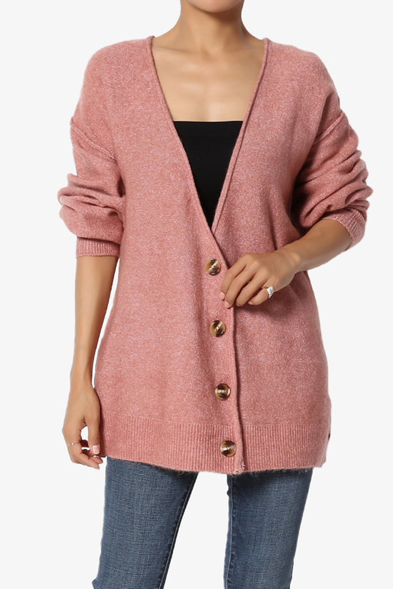 Taryn Loose Melange Knit Cardigan