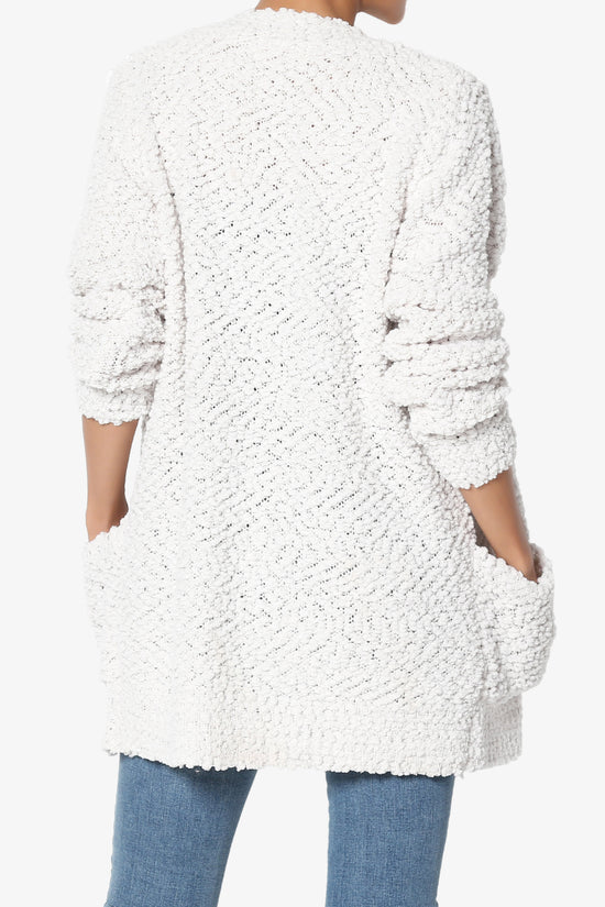 Barry Button Teddy Knit Sweater Cardigan BONE_2