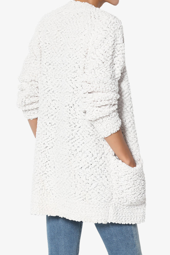 Barry Button Teddy Knit Sweater Cardigan BONE_4