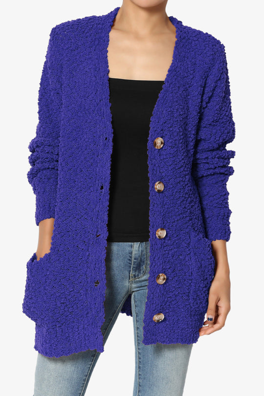Barry Button Teddy Knit Sweater Cardigan PLUS