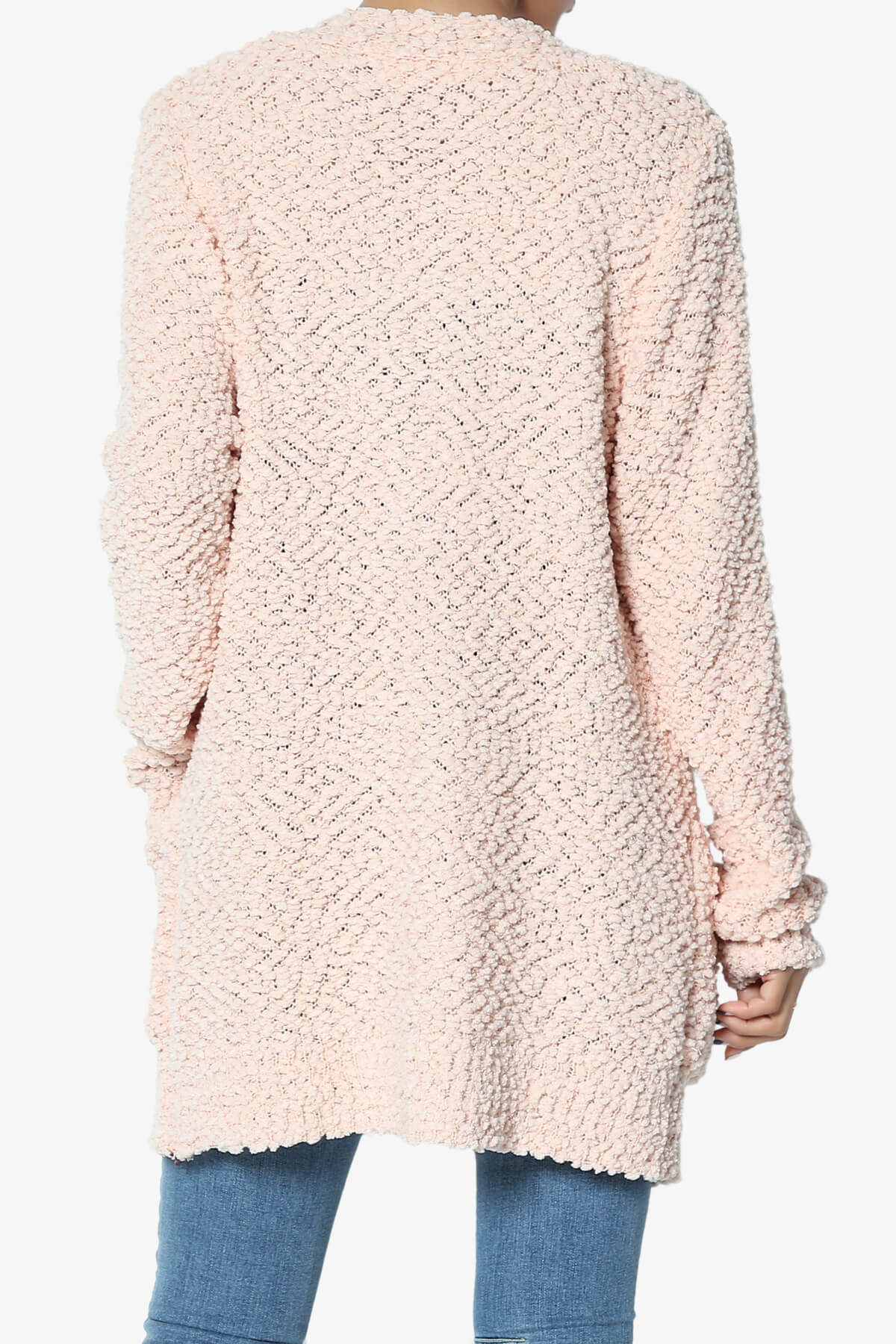 Barry Button Teddy Knit Sweater Cardigan DUSTY BLUSH_2