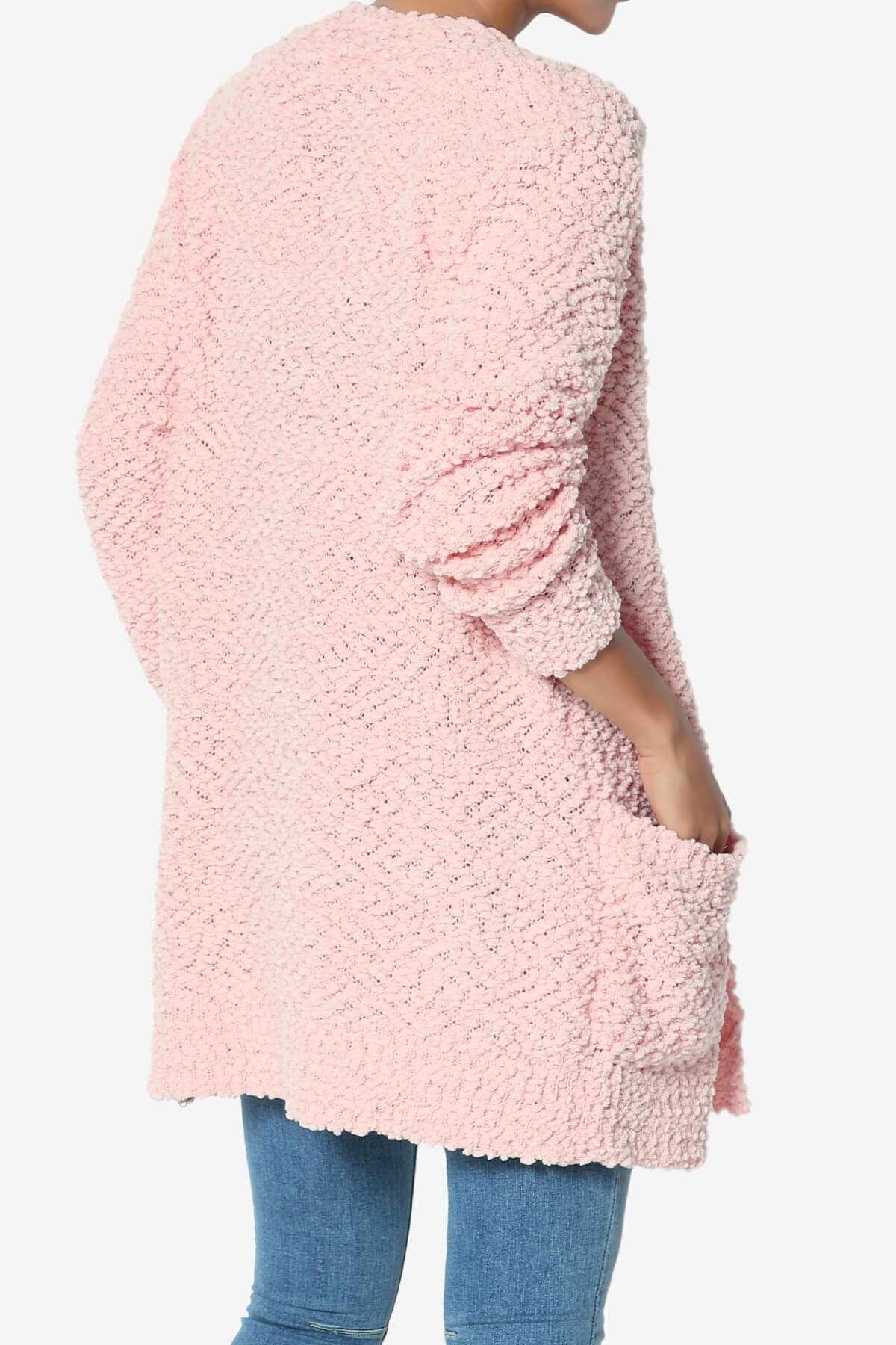 Barry Button Teddy Knit Sweater Cardigan DUSTY PINK_4