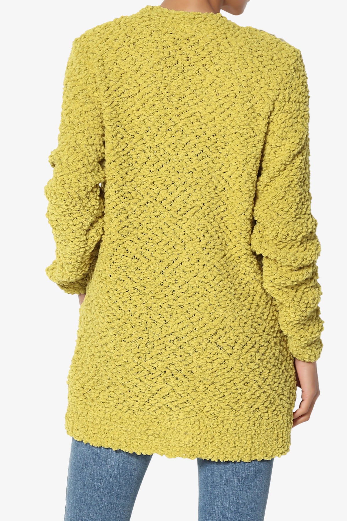 Barry Button Teddy Knit Sweater Cardigan GOLDEN WASABI_2