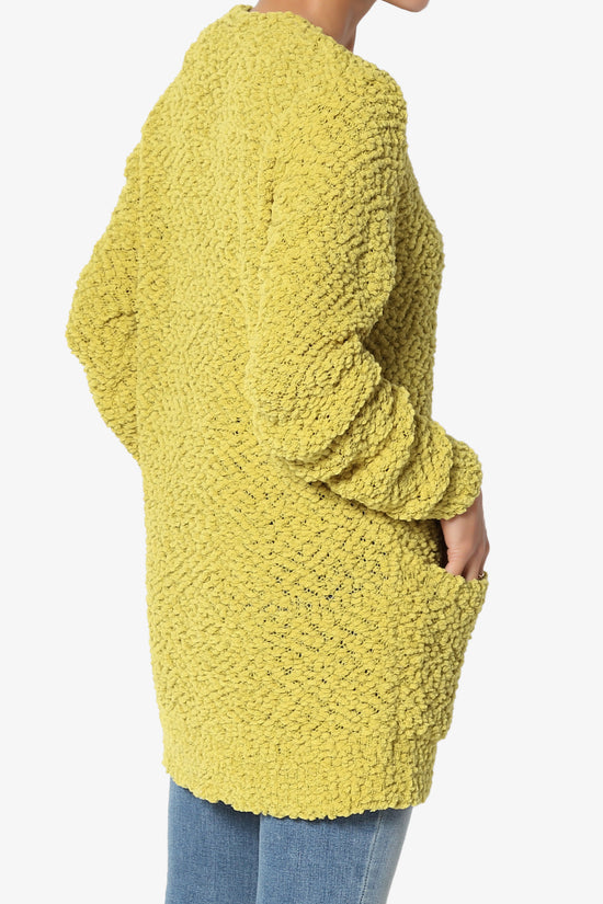 Barry Button Teddy Knit Sweater Cardigan GOLDEN WASABI_4