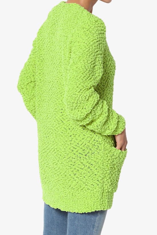 Barry Button Teddy Knit Sweater Cardigan GREEN_4