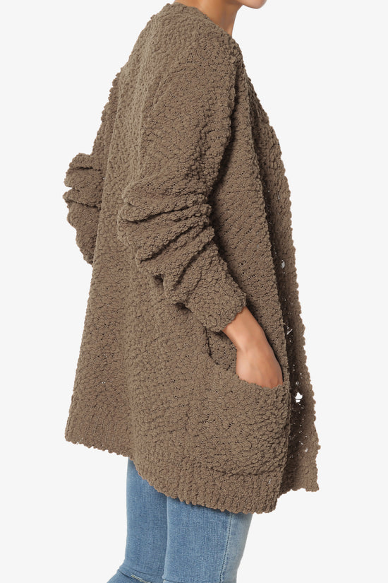 Barry Button Teddy Knit Sweater Cardigan MOCHA_4