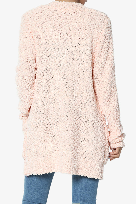 Barry Button Teddy Knit Sweater Cardigan PEACH_2