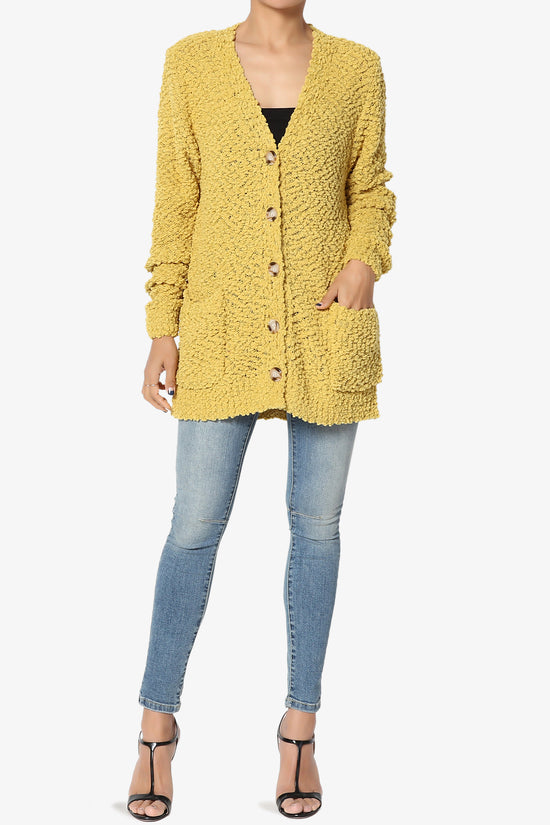 Barry Button Teddy Knit Sweater Cardigan WASABI_6