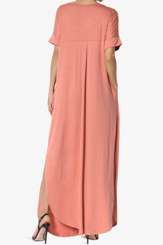 Lunar Pocket T-Shirt Maxi Dress ASH ROSE_2
