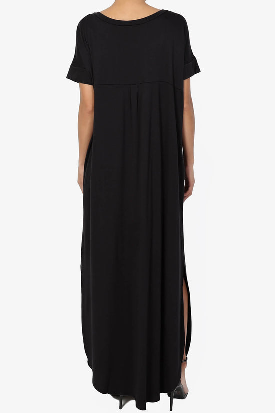 Lunar Pocket T-Shirt Maxi Dress BLACK_2