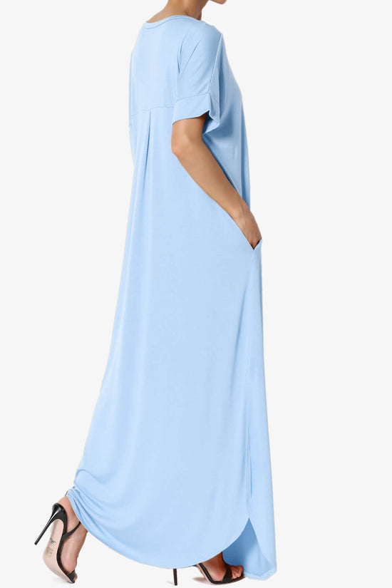 Lunar Pocket T-Shirt Maxi Dress LIGHT BLUE_4