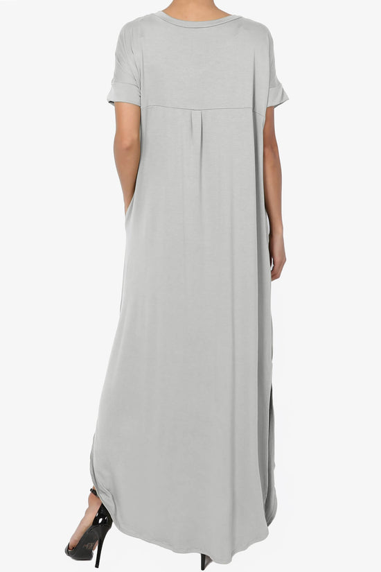 Lunar Pocket T-Shirt Maxi Dress LIGHT GREY_2