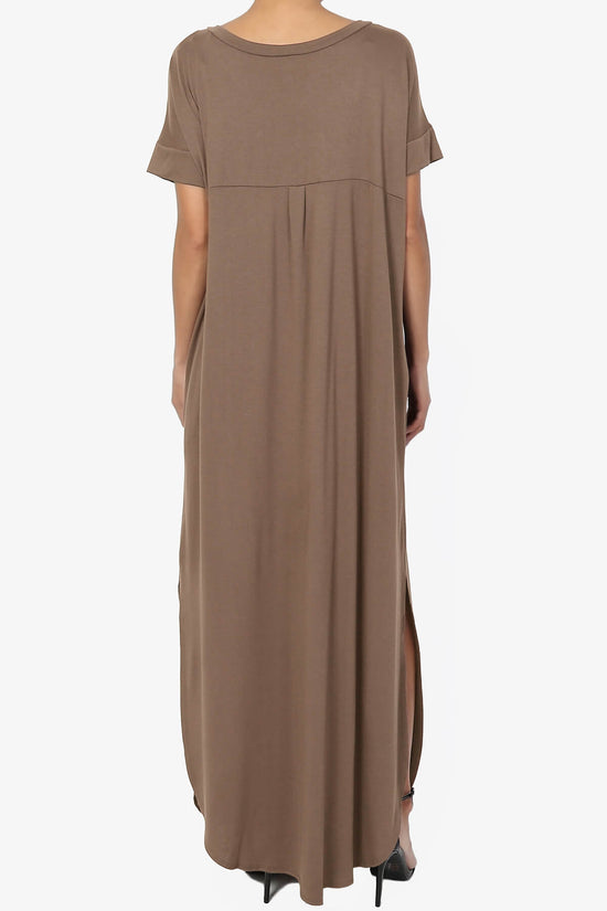 Lunar Pocket T-Shirt Maxi Dress MOCHA_2