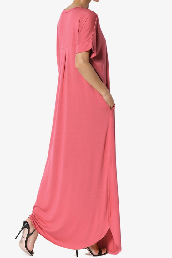 Lunar Pocket T-Shirt Maxi Dress ROSE_4