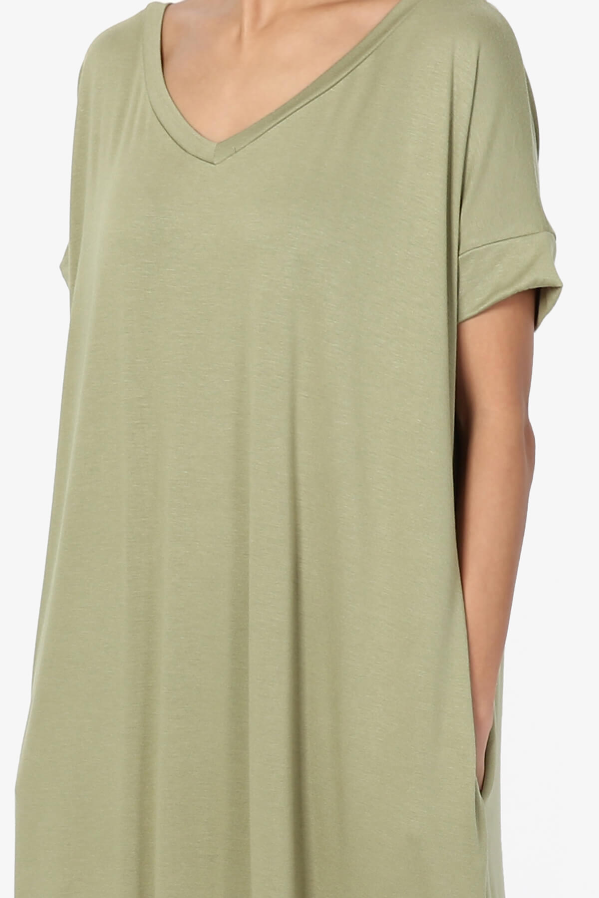 Lunar Pocket T-Shirt Maxi Dress SAGE_5